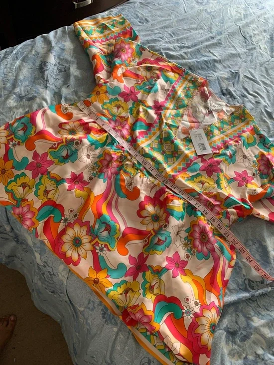 JOHNNY WAS
Silk Blend Barbara Mini 👗 dress
Color multi 
Size Large - Picture 6 of 8